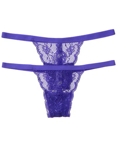 Cosabella 2pk Never Say Never Skimpie G-string In Purple