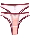Cosabella 2pk Soire Confidence 2tone Brazilian Minikini In Burgundy