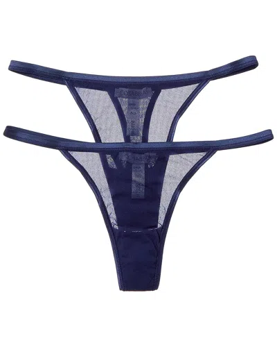 Cosabella 2pk Soire Confidence Italian Thong In Blue