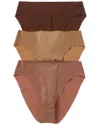Cosabella 3pk Free Cut Micro High Bikini In Brown