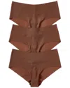 Cosabella 3pk Free Cut Microfiber Hotpant In Brown