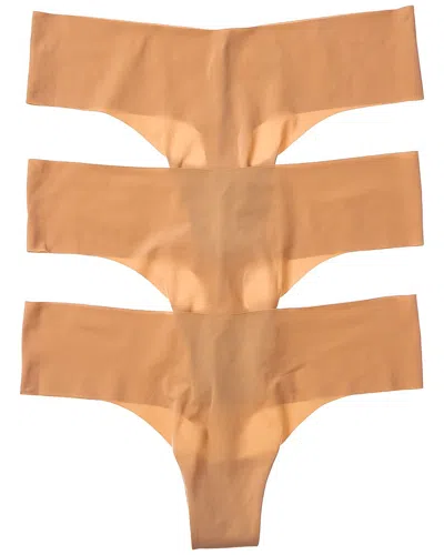 Cosabella 3pk Free Cut Microfiber Thong In Brown