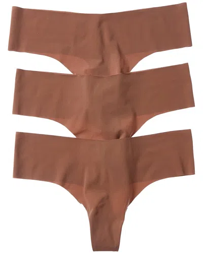 Cosabella 3pk Free Cut Microfiber Thong In Brown