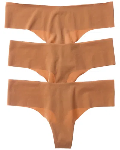 Cosabella 3pk Free Cut Microfiber Thong In Brown