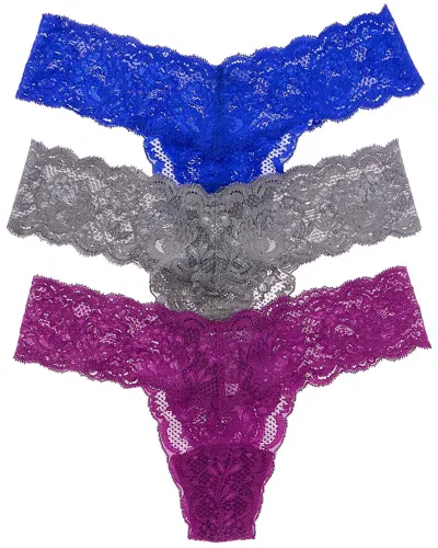 Cosabella 3pk Never Say Never Lowrider Thong In Multi