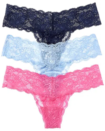 Cosabella 3pk Never Say Never Lowrider Thong In Multi