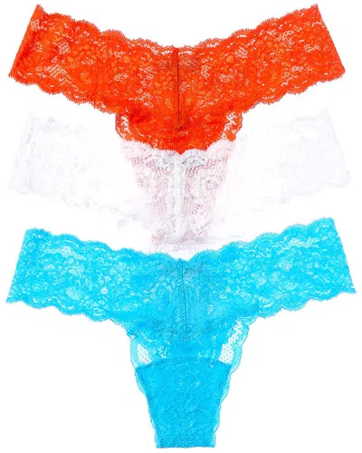 Cosabella 3pk Never Say Never Lowrider Thong In Multi