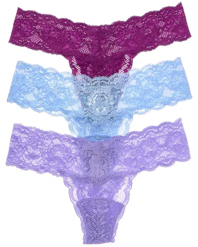 Cosabella 3pk Never Say Never Lowrider Thong In Multi