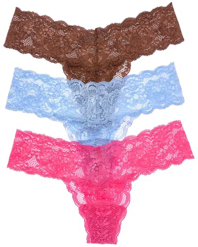 Cosabella 3pk Never Say Never Lowrider Thong In Multi