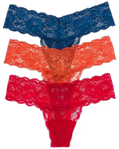 Cosabella 3pk Never Say Never Lowrider Thong In Multi