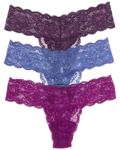 Cosabella 3pk Never Say Never Lowrider Thong In Purple