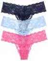 Cosabella 3pk Never Say Never Lowrider Thong In Multi