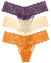 Cosabella Never Say Never Set Of 4 Low-rise Thong In Multi