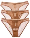 Cosabella 3pk Soire Confidence Bikini In Brown