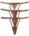Cosabella 3pk Soire Confidence G-string In Brown