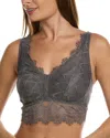Cosabella Women's Allure Curvy Lace Longline Bralette In Grey