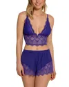 Cosabella Allure Sleep Cami Boxer Shorts Pajama Set In Violett