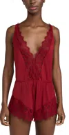 Cosabella Allure Sleep Teddy Sindoor Red In Sindoor Red