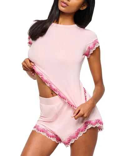 Cosabella Amalia Cap Sleeve Pajama Top In Pink