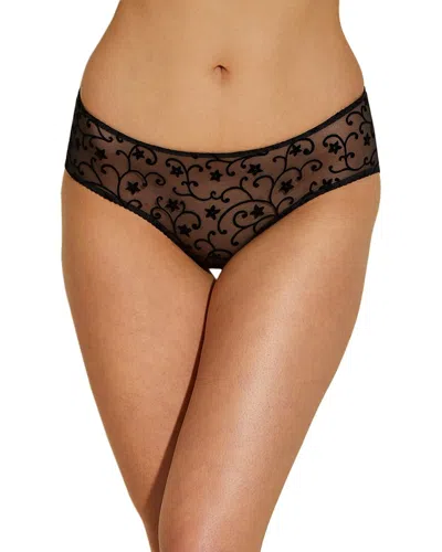 Cosabella Annabella Flock Hot Pant In Black