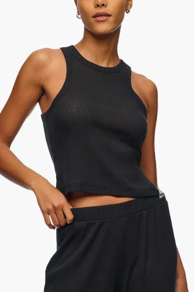Cosabella Armonia Sleeveless Crop Pj Top In Burgundy