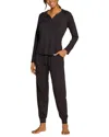 Cosabella Bella 2pc Top & Jogger Set In Black