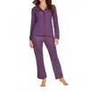 Cosabella Bella Long Sleeve Pajama Set In Navy/ Vin Brule In Purple