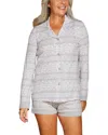Cosabella Women's Bella 2-piece Leopard-print Pajama Set In Grey