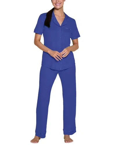 Cosabella Bella Top & Pant Pj Set In Blue