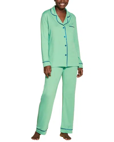 Cosabella Bella Top & Pant Pj Set In Blue