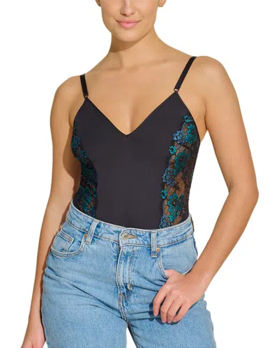 Cosabella Bisou Lace Side Panel Bodysuit In Black