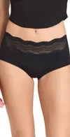 Cosabella Ceylon Lace Trim Low Rise Boyshorts In Black