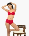 Cosabella Carmela High Rise Cheeky Brief In Red