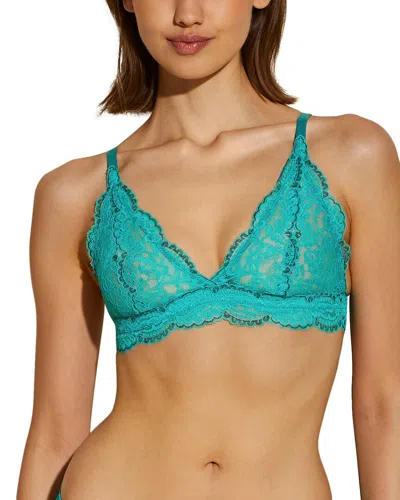 Cosabella Courtney Peek A Boo Bralette In Green