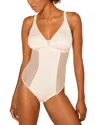 Cosabella Evolution Curvy Bodysuit In Pink