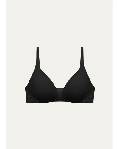 Cosabella Evolution Mesh-inset Soft Bra In Black