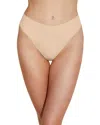 Shop Cosabella Free Cut Microfiber High Waist Thong In Beige