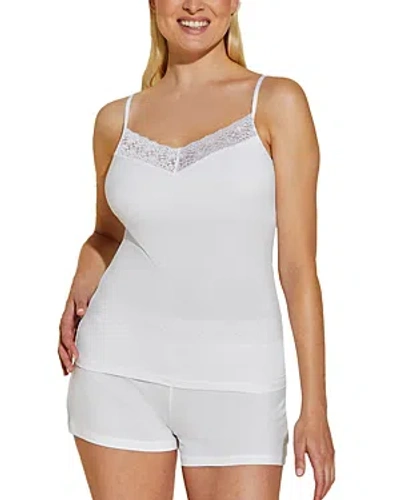 Cosabella Giulia Sleep Classic Lace Camisole Pj Set In White