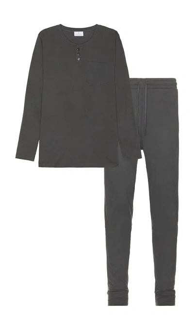 Cosabella Henley Pj Set In Anthracite