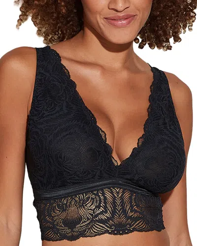 Cosabella Allure Plunging Lace Bralette In Black