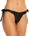 Cosabella Lace Brazilian Thong In Black