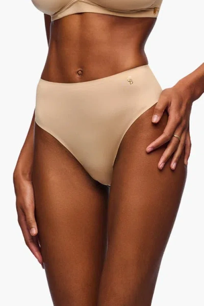 Cosabella Lisciante High Waist Thong In Gold