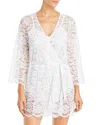 Cosabella Magnolia Short Lace Robe In White