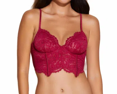 Cosabella Magnolia Longline Underwire Bra In Deep Ruby In Burgundy