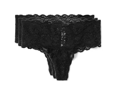 Cosabella Never Say Never Comfie Cutie Thong 3-pack In Black