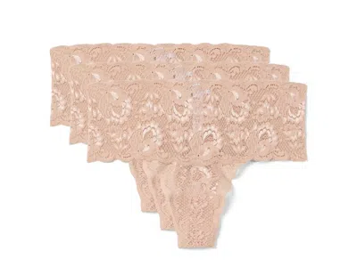 Cosabella Never Say Never Comfie Cutie Thong 3-pack In Pink