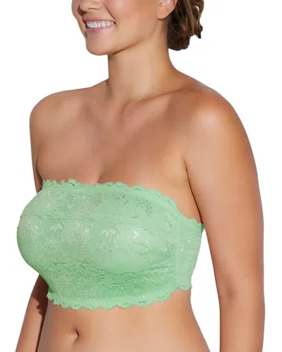 Cosabella Never Say Never Curvy Bandeau Bra In Green