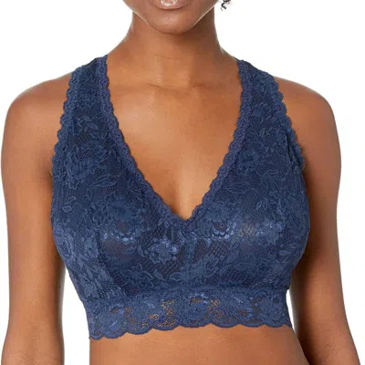 Cosabella Never Say Never Curvy Racerback Bralette In Navy Blue