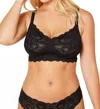 Cosabella Never Say Never Spaghetti Strap Sweetie Bralette In Black In Black