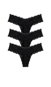 Cosabella Never Say Never Cutie 3 Pack Thong In Black